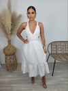 Tiara Midi Dress (White)