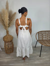 Tiara Midi Dress (White)