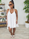 Sheila T Strap Mini Dress (White)