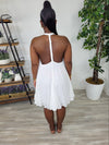 Sheila T Strap Mini Dress (White)