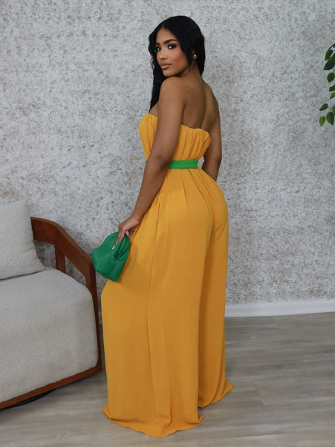 Mala Over Size Jumpsuit (Yellow/Green)