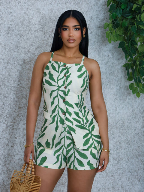 Chevi Vest Shorts Set