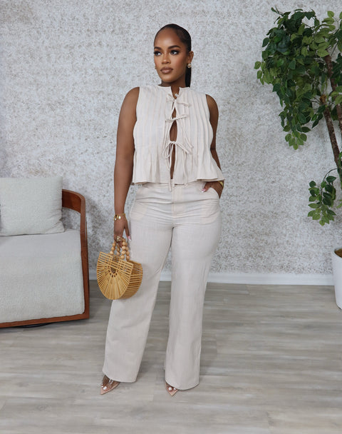 Lassy Linen Set (Oat) - Fitz Clothing