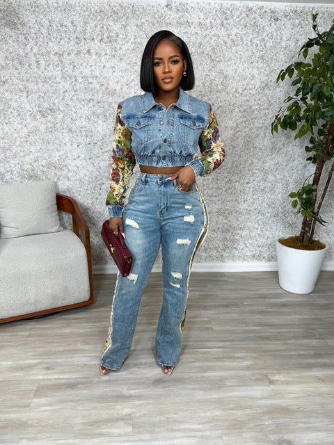 Touchdown Denim Pants Set - Fitz Clothing
