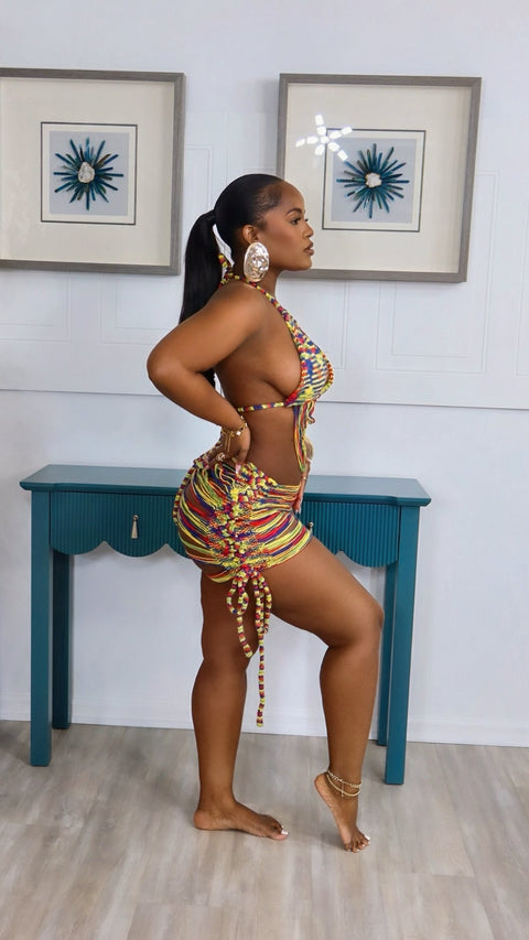 Island Girl Cover Up (Red/Yellow) - Fitz Clothing