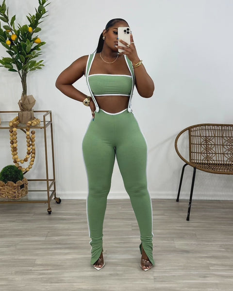 Sexy Does It Pants Set (SAGE) - Fitz Clothing