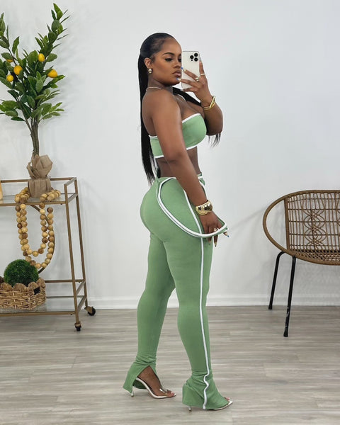 Sexy Does It Pants Set (SAGE) - Fitz Clothing