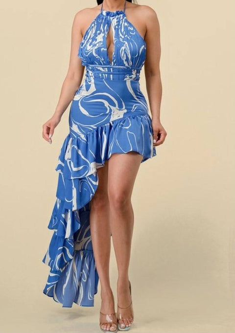 Moesha Maxi Dress (Blue) - Fitz Clothing