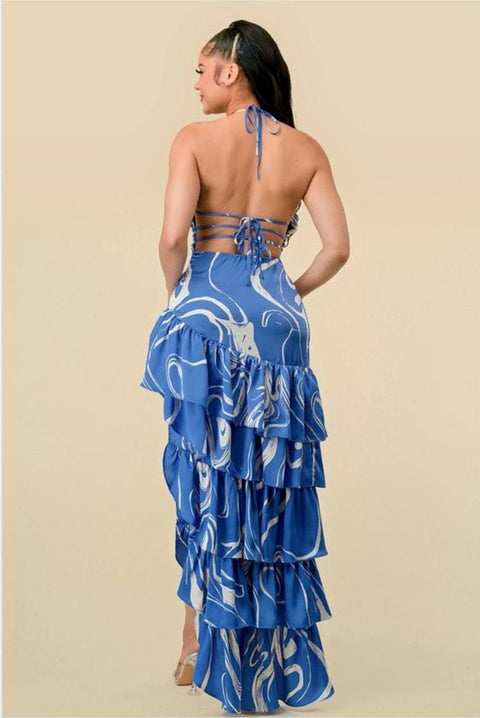 Moesha Maxi Dress (Blue) - Fitz Clothing