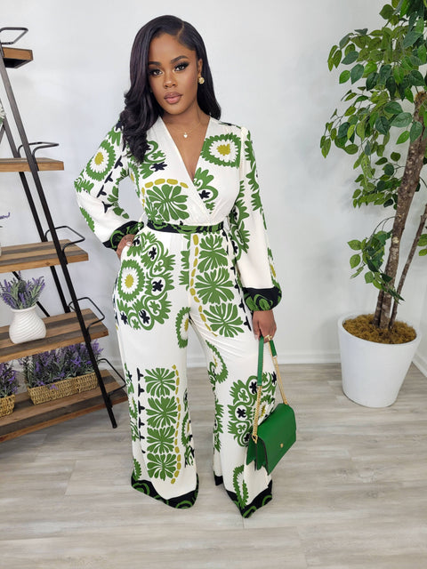 Miara Border Print Jumpsuit - Fitz Clothing