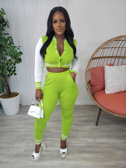 Vall Pants Set (Lime)