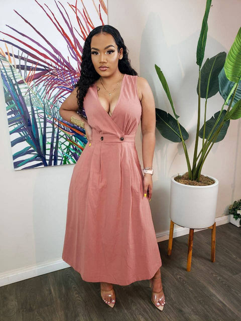The Salmon Cotton Midi - Fitz Clothing