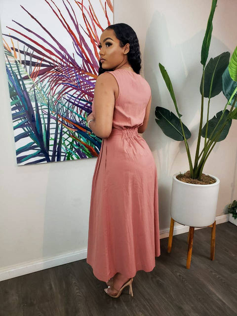 The Salmon Cotton Midi - Fitz Clothing