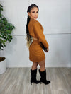 Amena Sweater Dress (brown)