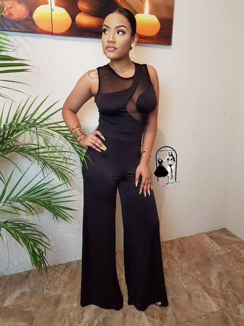 Mesh Bodice Jumpsuit - Fitz Clothing