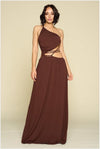 Total Knock Out Maxi Dress (Chocolate)