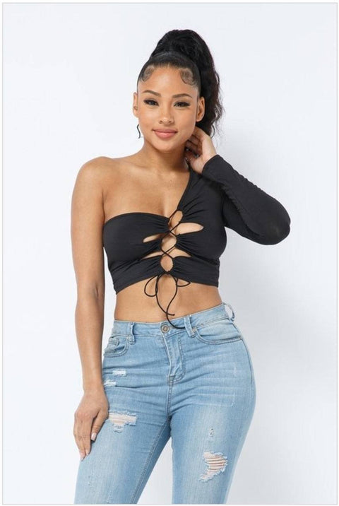 Sania Crop Top (Black)