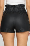 Sora Leather Shorts (Black)