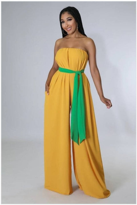 Mala Over Size Jumpsuit (Yellow/Green) - Fitz Clothing