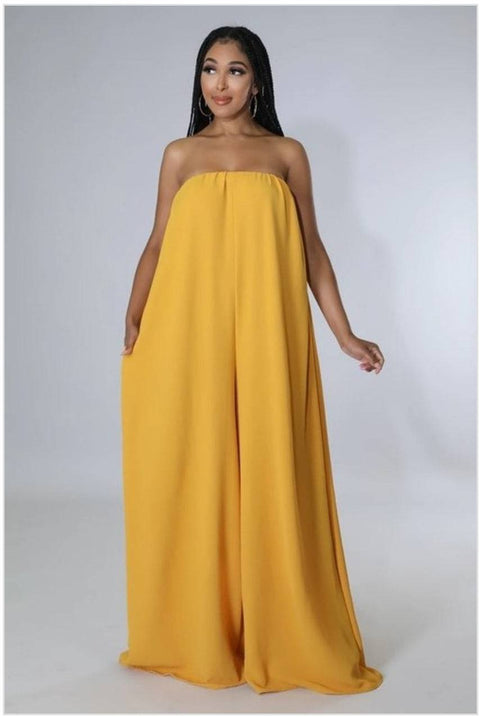 Mala Over Size Jumpsuit (Yellow/Green) - Fitz Clothing