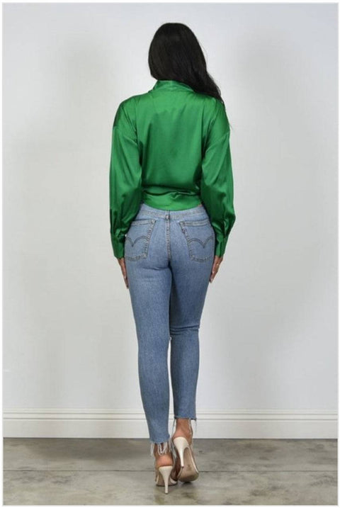 Love Me Silk Top (Green)